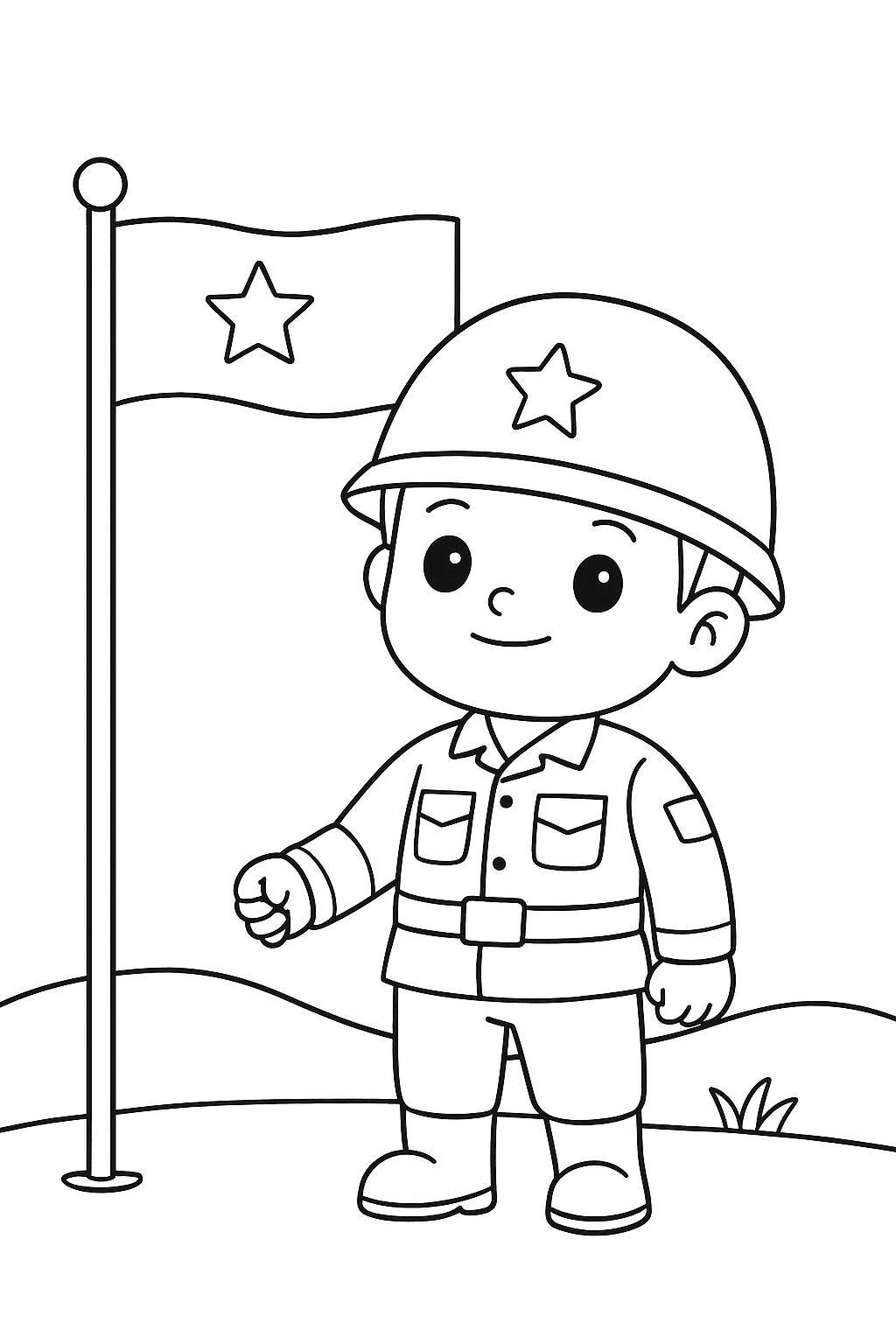 Soldier with Flag
