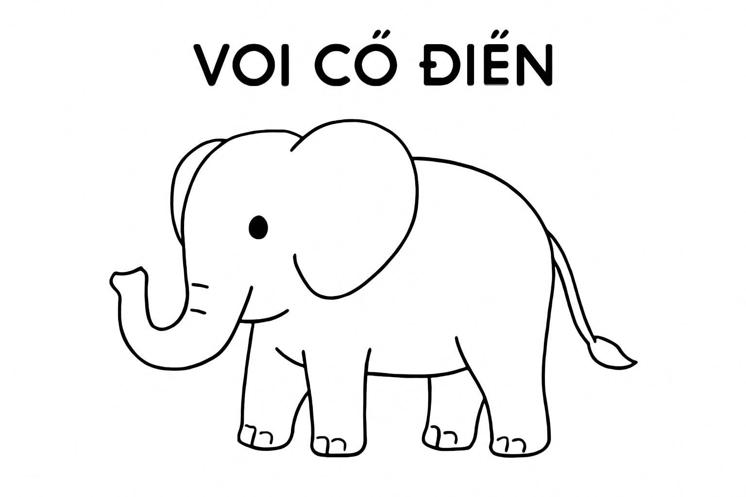 Elephant Coloring Pages for Kids – Printable Elephant Coloring PDF