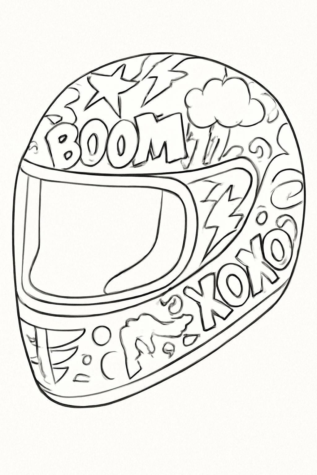 Graffiti-Style Helmet