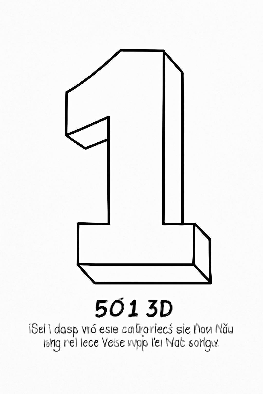 3D Number 1