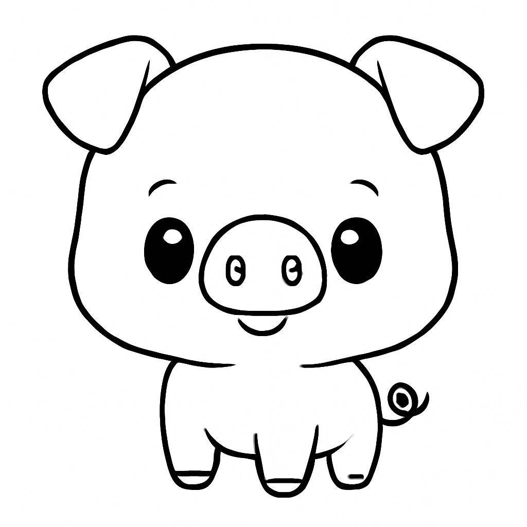 Pig Coloring Pages for Kids – Cute and Fun Piglet Pictures