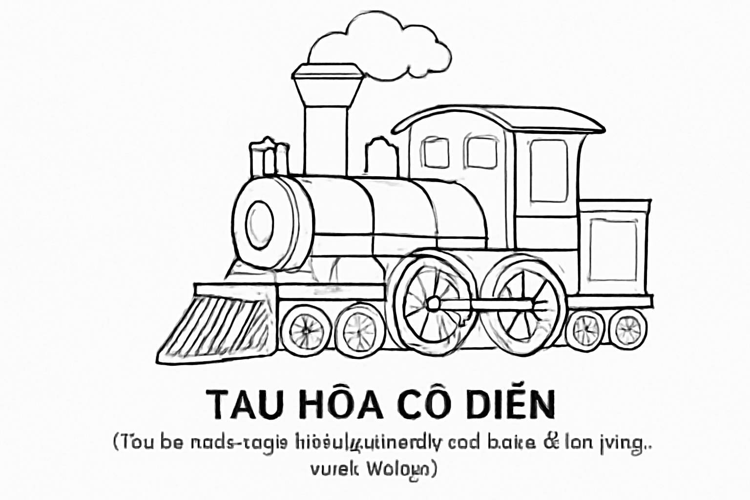 Train Coloring Pages for Kids – Free Download