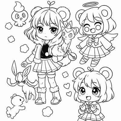Adorable Simmy Cat Coloring Pages – Fun and Creative Brain Development for Kids
