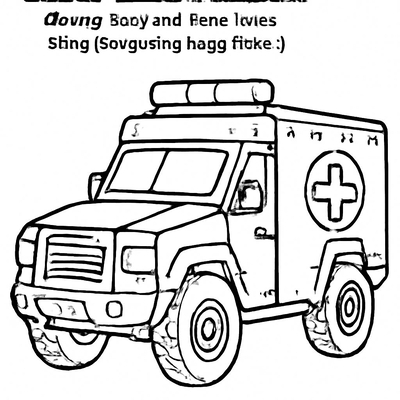 Ambulance Coloring Pages for Kids – Beautiful, Easy-to-Download PDF