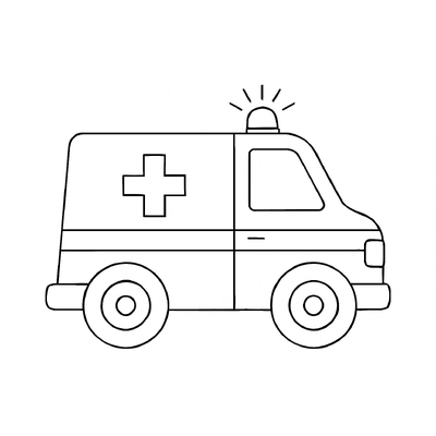 Ambulance Coloring Pages for Kids – Beautiful, Easy-to-Download PDF