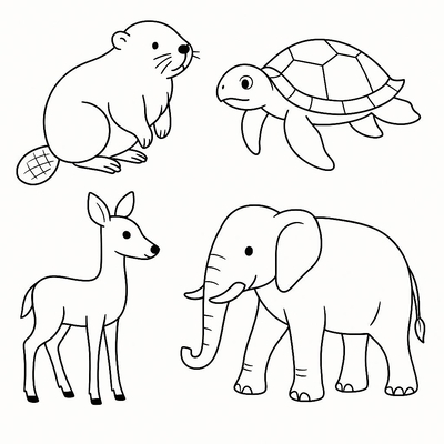 Animal Coloring Pages for Kids – Beautiful PDF Animal Coloring Sheets
