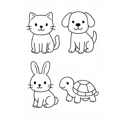 Animal Coloring Pages for Kids – Beautiful PDF Animal Coloring Sheets