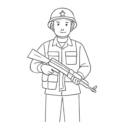 Coloring Pages of the Guard Soldier for Kids – PDF Coloring Sheets
