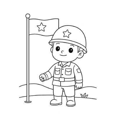 Coloring Pages of the Guard Soldier for Kids – PDF Coloring Sheets