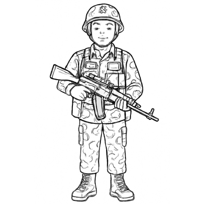 Coloring Pages of the Guard Soldier for Kids – PDF Coloring Sheets