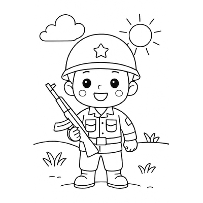Coloring Pages of the Guard Soldier for Kids – PDF Coloring Sheets