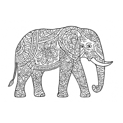 Elephant Coloring Pages for Kids – Printable Elephant Coloring PDF