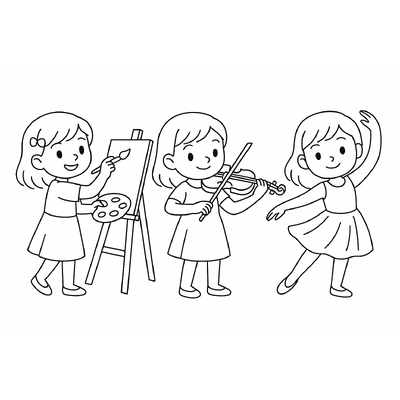 Girl Friend Coloring Pages for Kids – Free PDF Download
