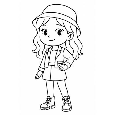 Girl Friend Coloring Pages for Kids – Free PDF Download