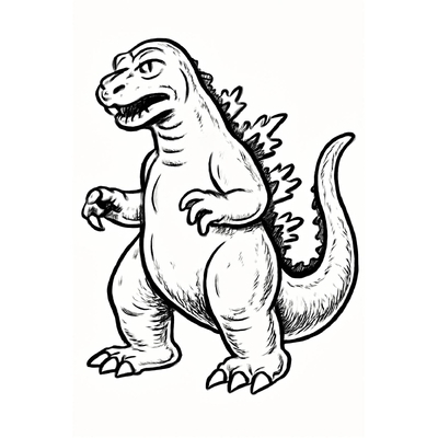 Godzilla Coloring Pages for Kids – Free PDF Download