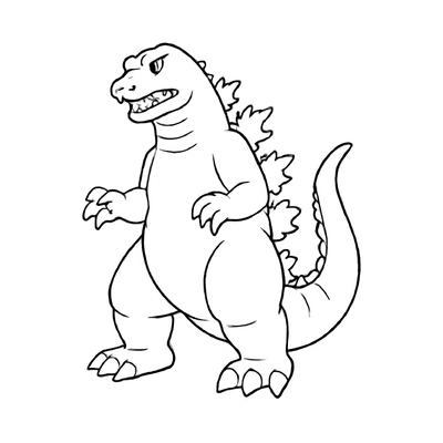 Godzilla Coloring Pages for Kids – Free PDF Download