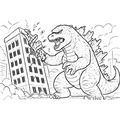 Godzilla Coloring Pages for Kids – Free PDF Download