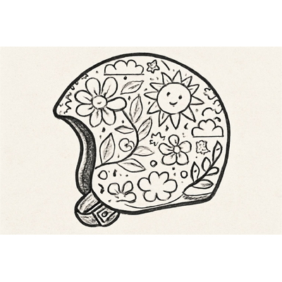 Helmet Coloring Pages for Kids – Free PDF Download