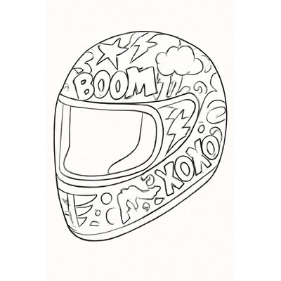 Helmet Coloring Pages for Kids – Free PDF Download