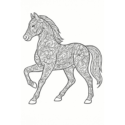 Horse Coloring Pages for Kids – Free PDF Download