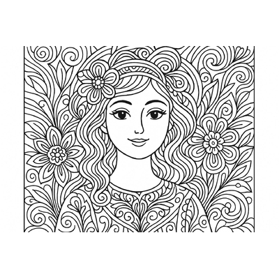 Mother Portrait Coloring Pages for Kids – Free PDF Download