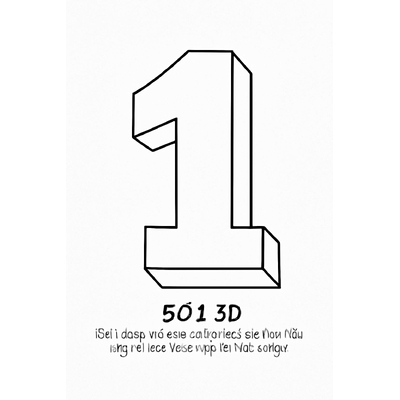 3D Number 1
