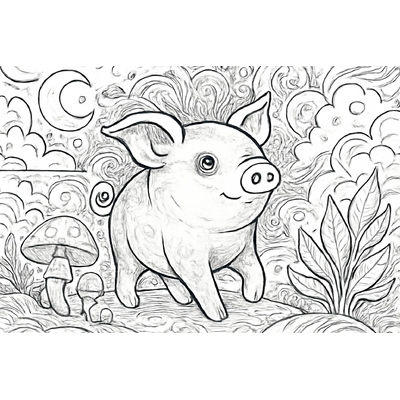 Pig Coloring Pages for Kids – Cute and Fun Piglet Pictures