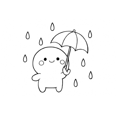 Rainy Day Coloring Pages for Kids – Fun and Playful Pictures