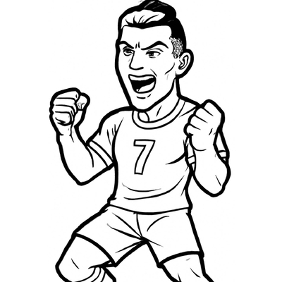 Ronaldo Coloring Page for Kids – Fun and Lively Ronaldo Pictures
