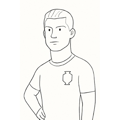 Ronaldo Coloring Page for Kids – Fun and Lively Ronaldo Pictures