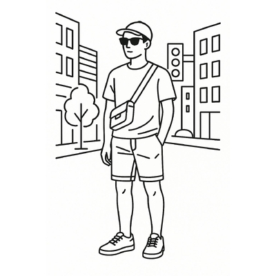 Summer Outfit Coloring Pages for Kids – Fun Summer Coloring Pictures