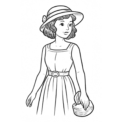 Summer Outfit Coloring Pages for Kids – Fun Summer Coloring Pictures