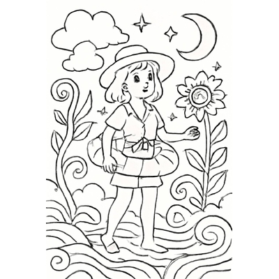 Summer Outfit Coloring Pages for Kids – Fun Summer Coloring Pictures