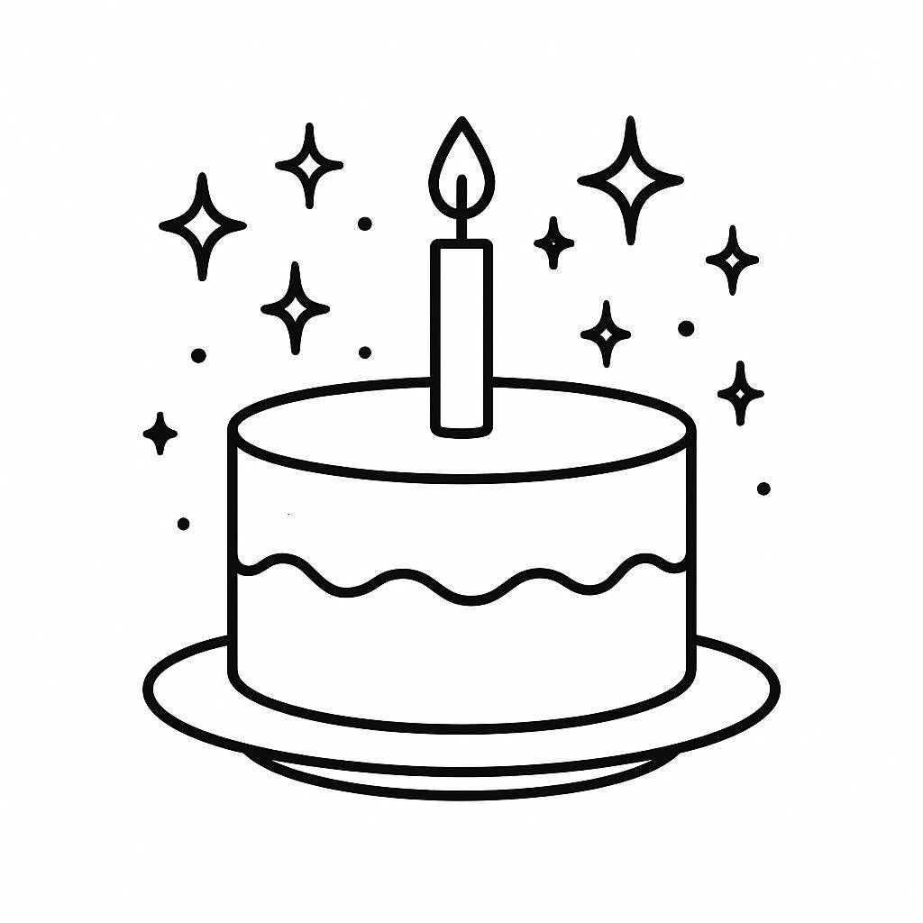 Metallic Birthday Cake