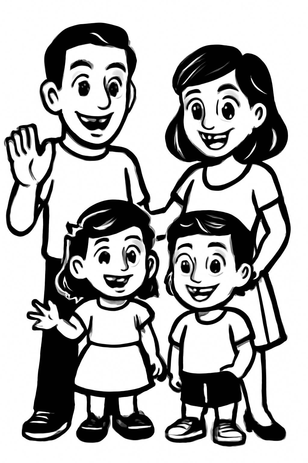 Pop-Art Family of Four