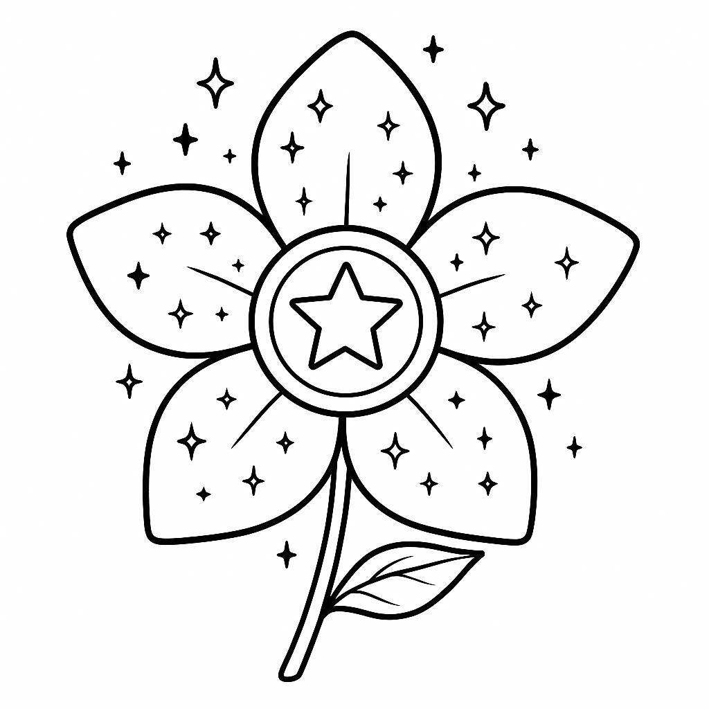 Fantasy Five-Petal Flower
