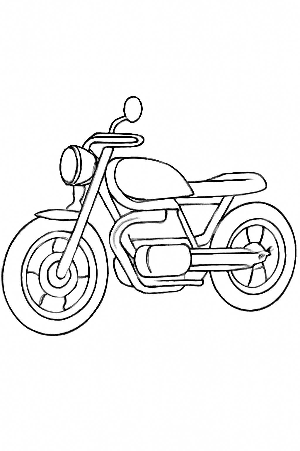 Motorbike Coloring Pages for Kids – Beautiful Motorcycle Coloring Pictures