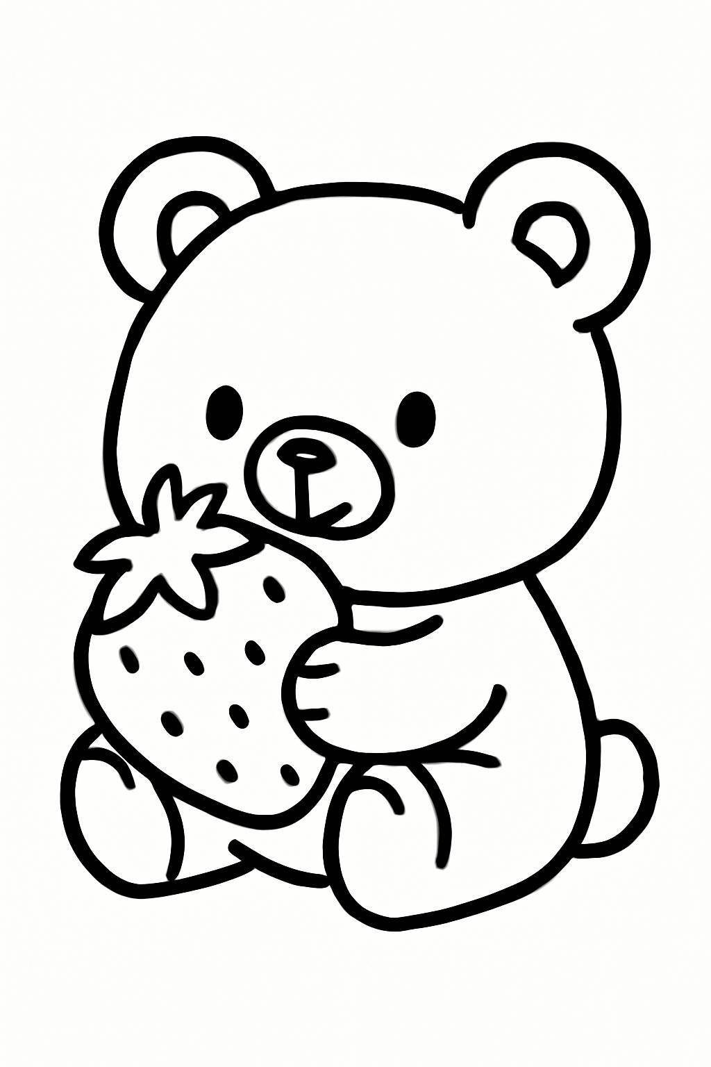 Cartoon Strawberry Bear