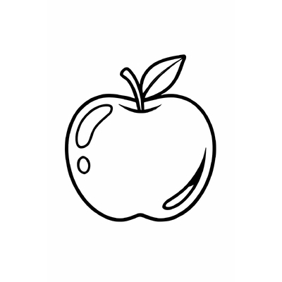 Apple Coloring Pages for Kids – Beautiful Apple Coloring Pictures