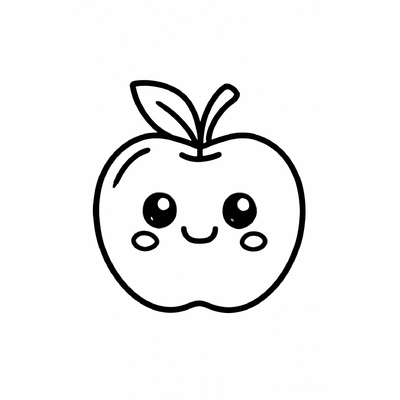 Apple Coloring Pages for Kids – Beautiful Apple Coloring Pictures
