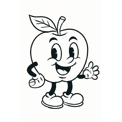Apple Coloring Pages for Kids – Beautiful Apple Coloring Pictures