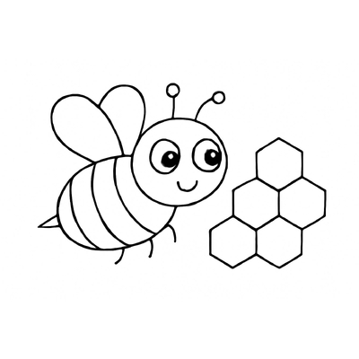 Bee Coloring Pages for Kids – Free Printable Bee PDF