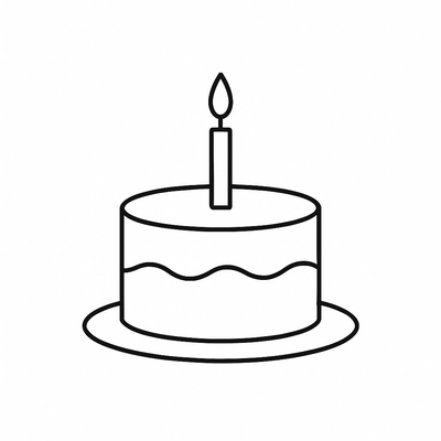 Birthday Cake Coloring Pages for Kids – Printable Cake Coloring PDF