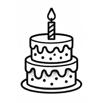 Birthday Cake Coloring Pages for Kids – Printable Cake Coloring PDF