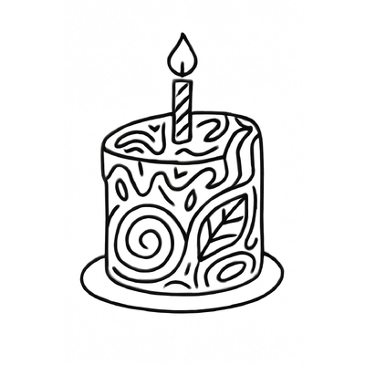 Birthday Cake Coloring Pages for Kids – Printable Cake Coloring PDF