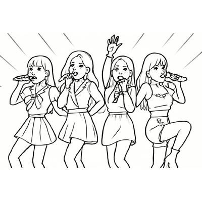 Blackpink Coloring Pages for Kids – Fun and Creative Blackpink Pictures