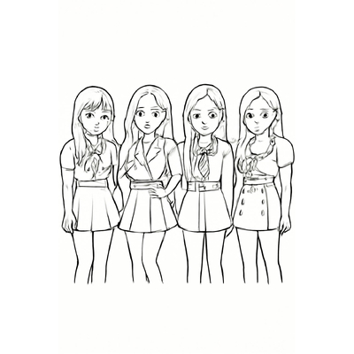 Blackpink Coloring Pages for Kids – Fun and Creative Blackpink Pictures