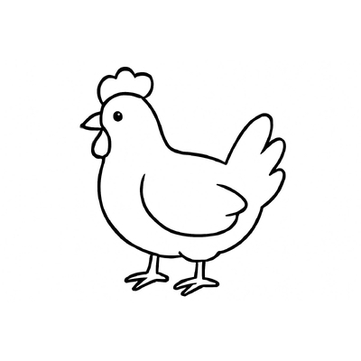 Chicken Coloring Pages for Kids – Free PDF Download