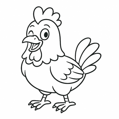 Chicken Coloring Pages for Kids – Free PDF Download