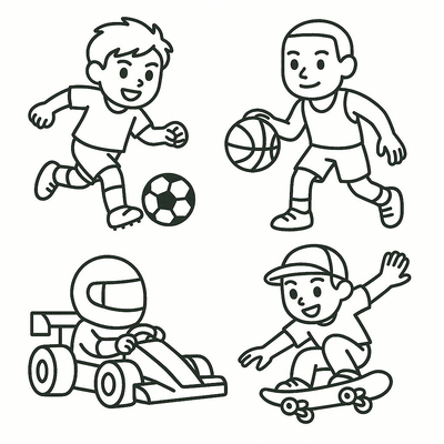 Coloring Pages for Boys – Free Printable Boy Coloring PDF